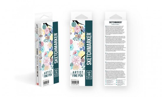 Набор капиллярных ручек Sketchmarker Artist fine pen Basic 2 12цв Набор капиллярных ручек Sketchmarker Artist fine pen Basic 2 12цв